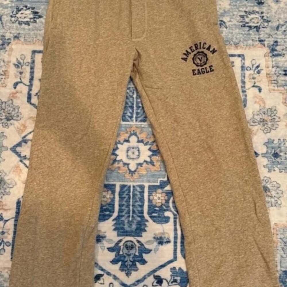 American Eagle Super Soft Sweatpants Size Small Oatmeal Heather